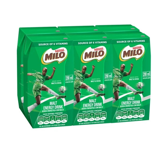 Nestle - Milo Malt Energy Drink (6 x200ml)