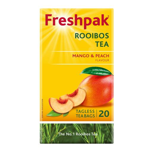 Freshpak - Mango Peach Flavoured Rooibos Tagless Teabags 20 Pack