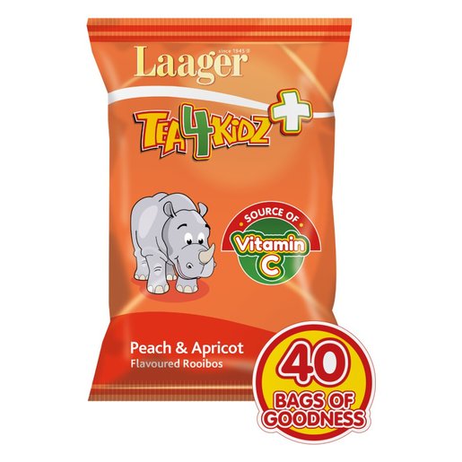 Laager - Tea4Kids Peach Apricot Flavoured Rooibos Tea Bag 40 Packs