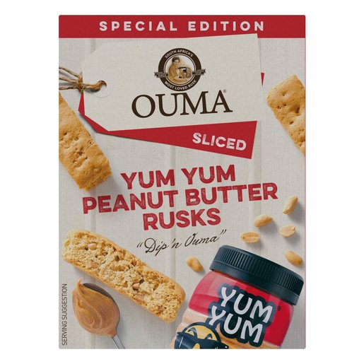 Ouma - YUM YUM Erdnussbutter-Zwieback in Scheiben 500g