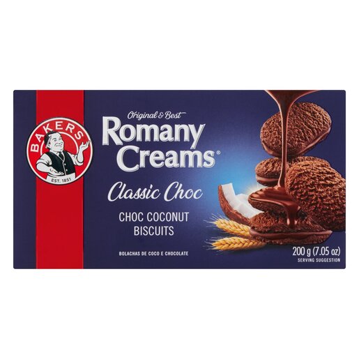 Bakers - Original Romany Creams Klassische Schokoladen-Kokos-Kekse, 200 g