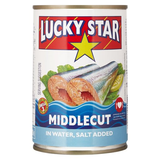 Lucky Star - Middle Cut Tin Fish in Water Salt added 425G