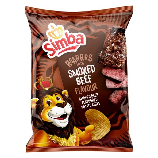 Simba - Kartoffelchips mit geräuchertem Rindfleisch, 120 g Beutel