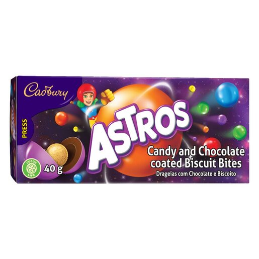 Cadbury - Astros Candy Schokoladenüberzogene Kekse 40g