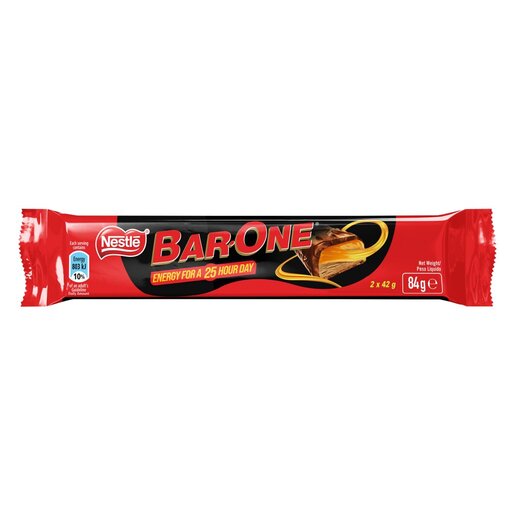Nestlé - Bar One Milchschokoladenriegel, Schachtel, 84 g