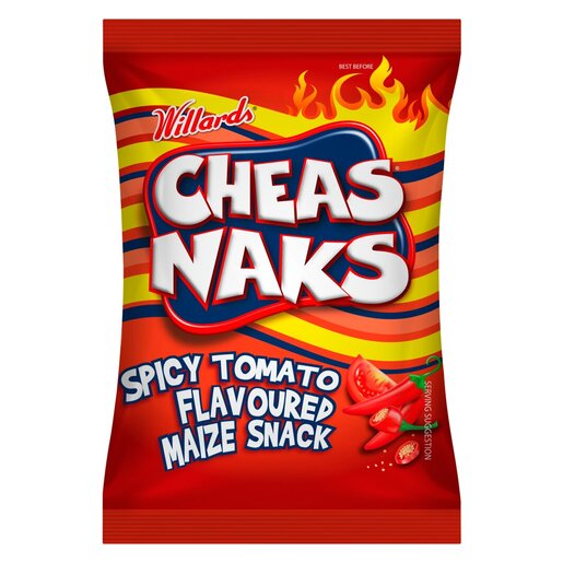 Willards - Cheasnaks Spicy Tomato Flavoured Maize Snack 135g