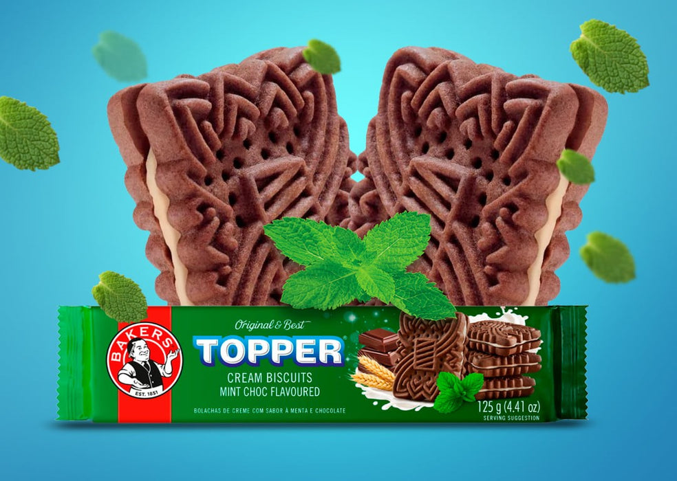 Bakers - Topper Cream Biscuits Mint Choc 125g