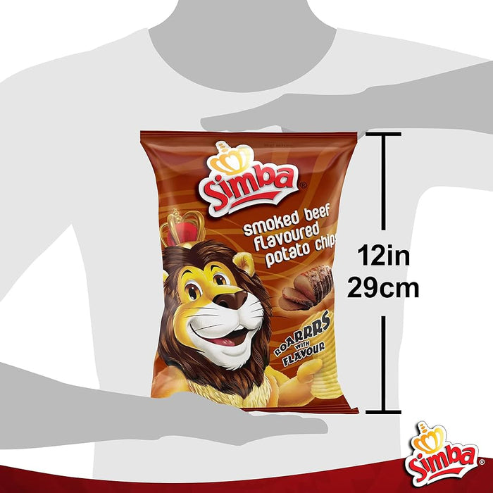 Simba - Kartoffelchips mit geräuchertem Rindfleisch, 120 g Beutel
