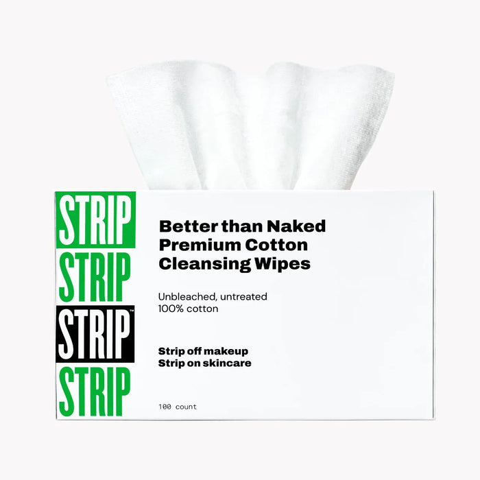 Strip Makeup - Einweg-Make-up-Tücher, ungebleicht und unbehandelt, 100 Tücher