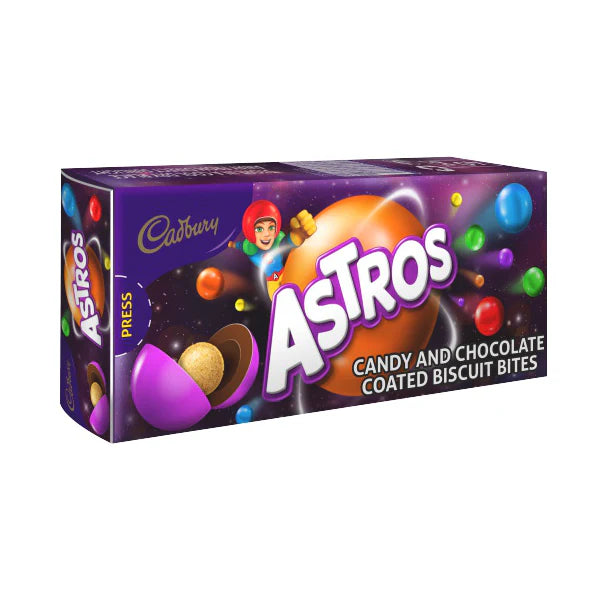 Cadbury - Astros Candy Schokoladenüberzogene Kekse 40g