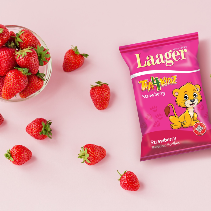 Laager - Tea4Kidz Strawberry Flavoured Rooibos Tagless Tea bags 40 Pack