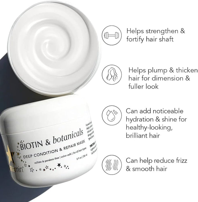 HAIRtamin – Biotin &amp; Botanicals Tiefenpflege- und Reparatur-Haarmaske 
