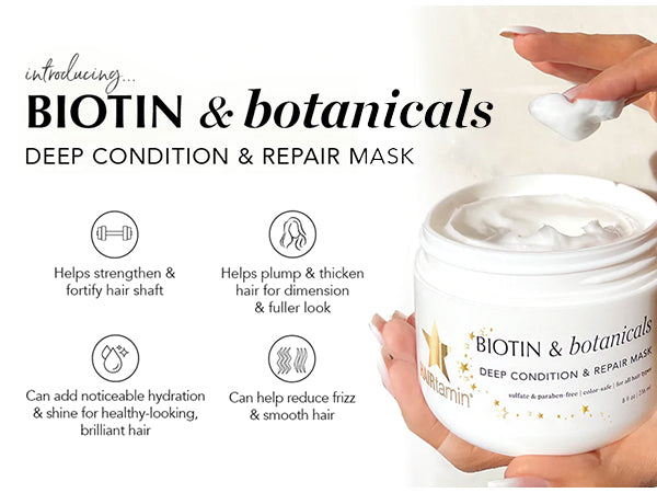 HAIRtamin – Biotin &amp; Botanicals Tiefenpflege- und Reparatur-Haarmaske 