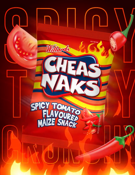 Willards - Cheasnaks Spicy Tomato Flavoured Maize Snack 135g