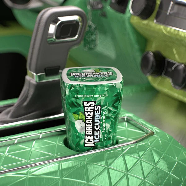 Ice Breakers - Ice Cubes Spearmint Sugar Free Chewing Gum Bottles, 40 Pieces
