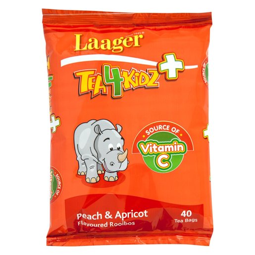 Laager - Tea4Kids Peach Apricot Flavoured Rooibos Tea Bag 40 Packs