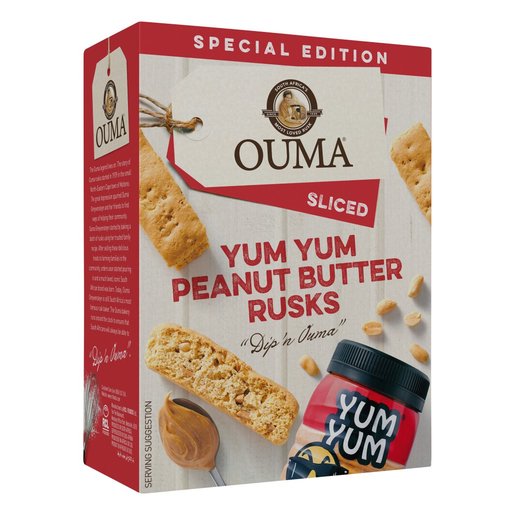 Ouma - YUM YUM Erdnussbutter-Zwieback in Scheiben 500g