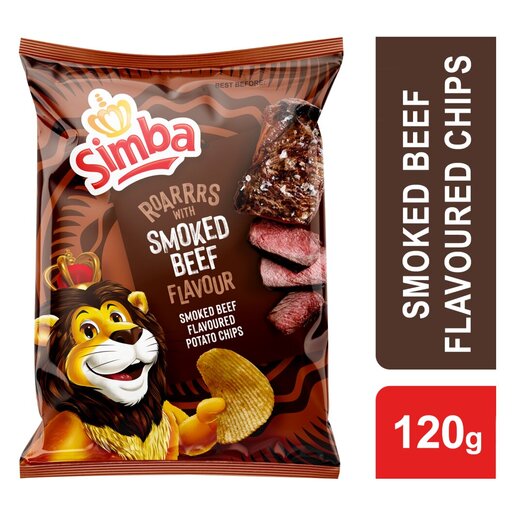 Simba - Kartoffelchips mit geräuchertem Rindfleisch, 120 g Beutel